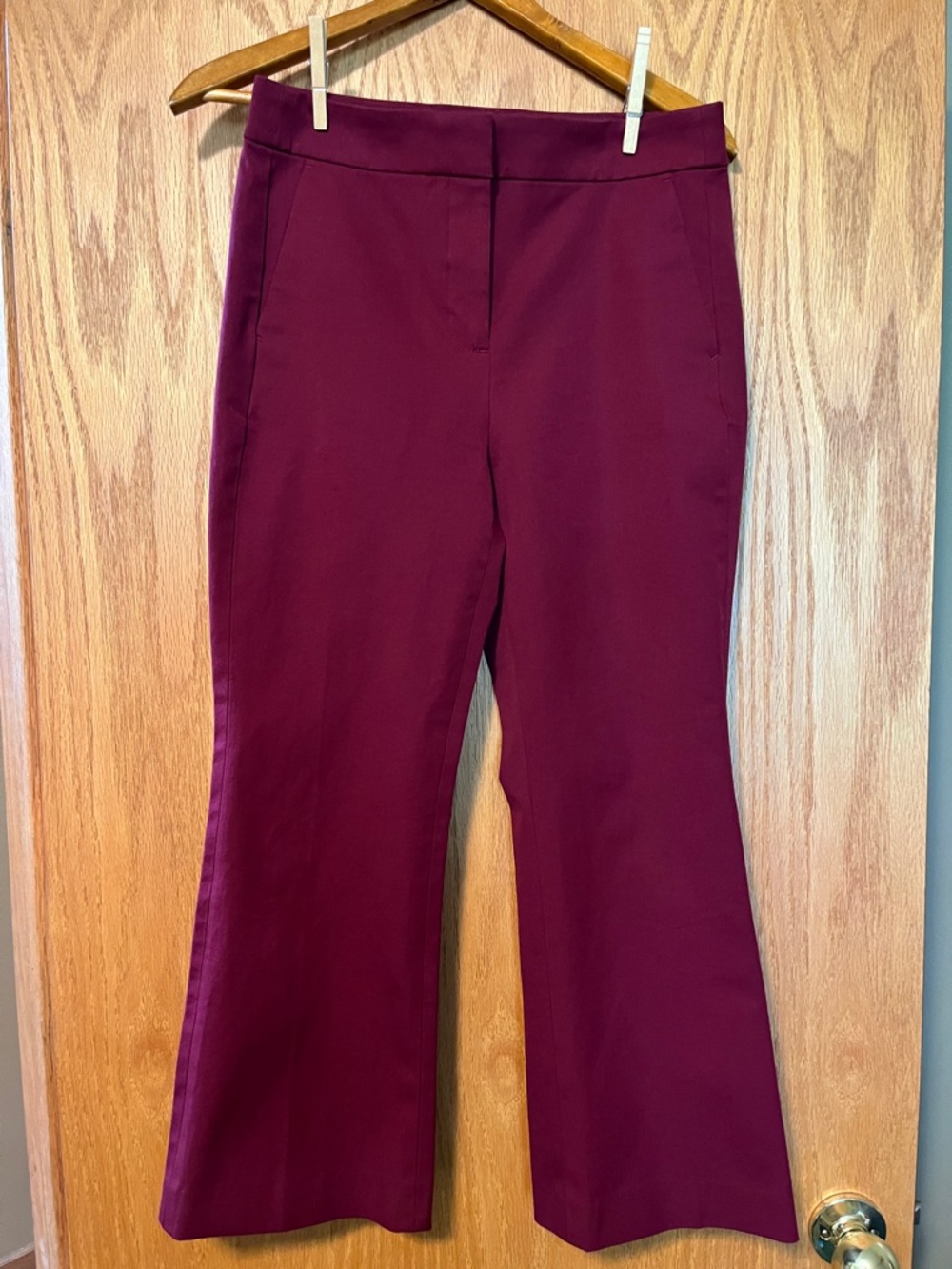 J. Crew Women's Burgundy Boot-Cut Dress Pants
